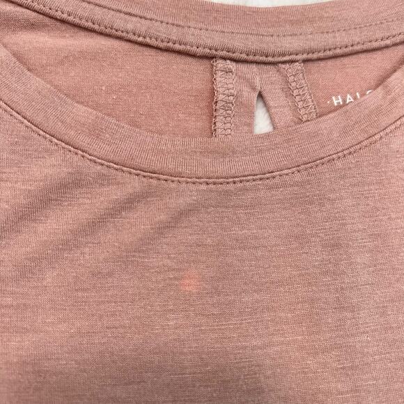 Halogen Crew Neck Sleeveless Pink Flowy Athletic Tank Top Size Large - Picture 7 of 8